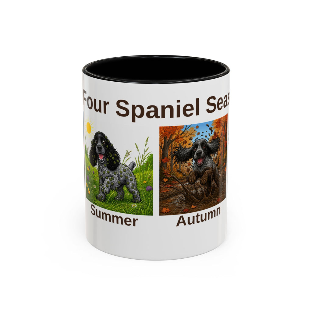 Four Spaniel Seasons Mug - Cocker Spaniel - Blue Roan