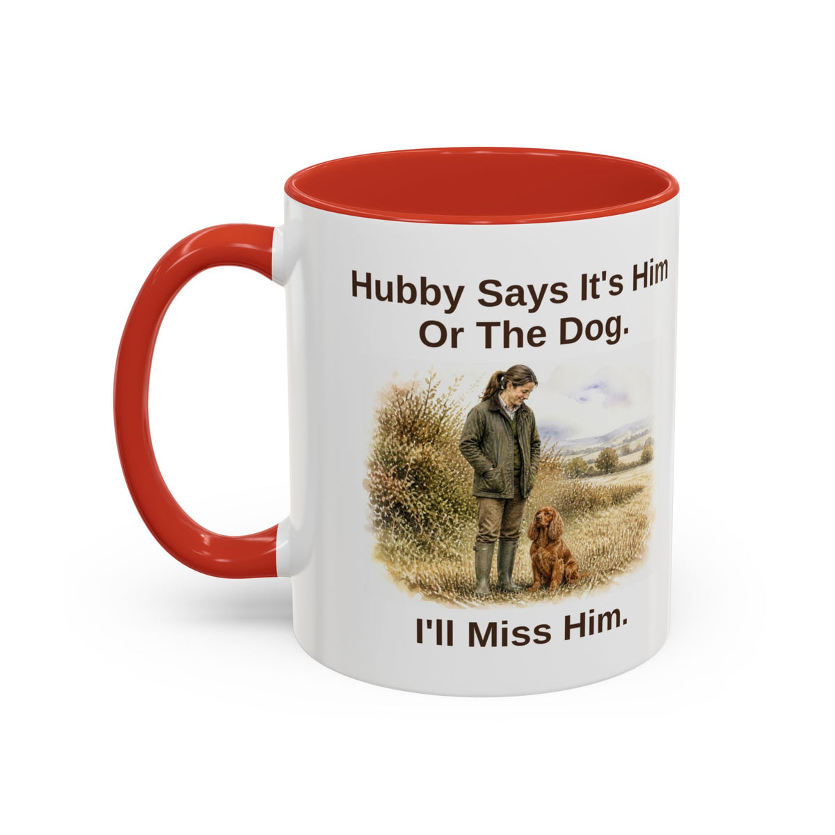 Hubby Says Mug - Cocker Spaniel - Red - Brunette