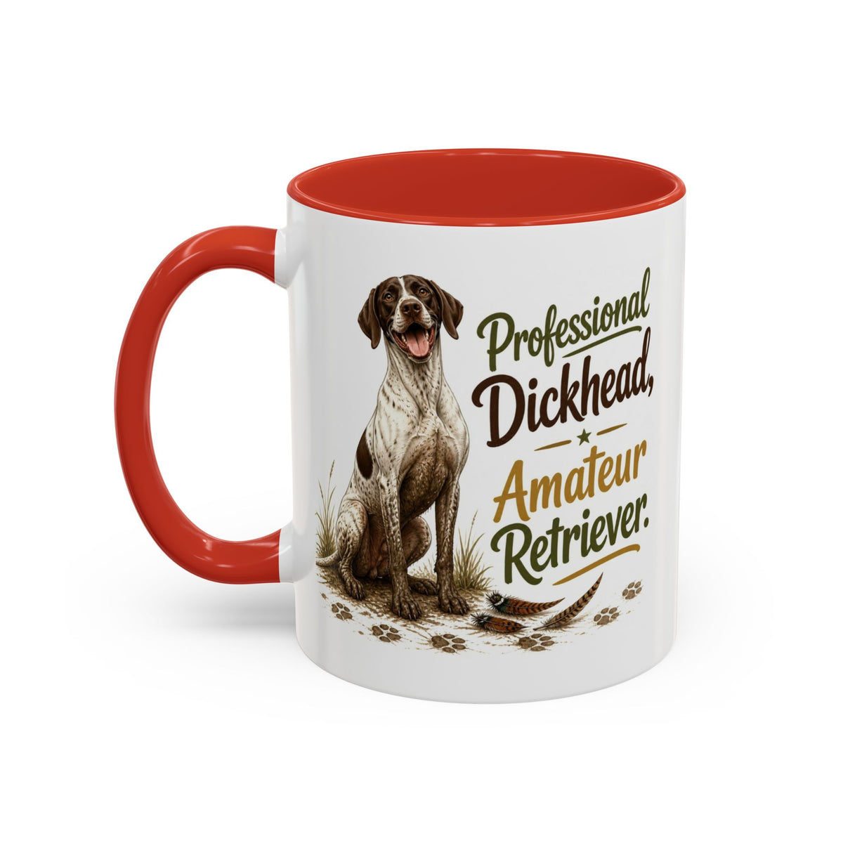 Funny English Pointer Mug - Professional Dickhead, Amateur Retriever, Working Gun Dog Gift, Pheasant Shooting Mug, 11oz