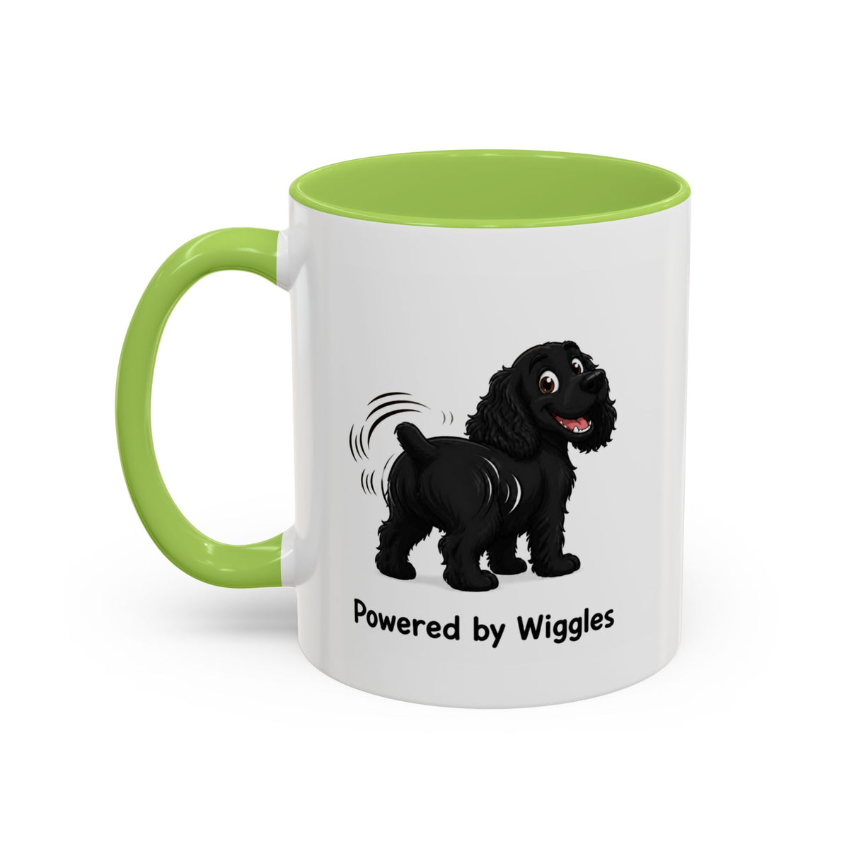 Powered by Wiggles Mug - Cocker Spaniel - Black