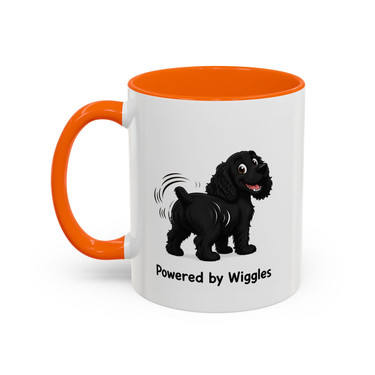 Powered by Wiggles Mug - Cocker Spaniel - Black