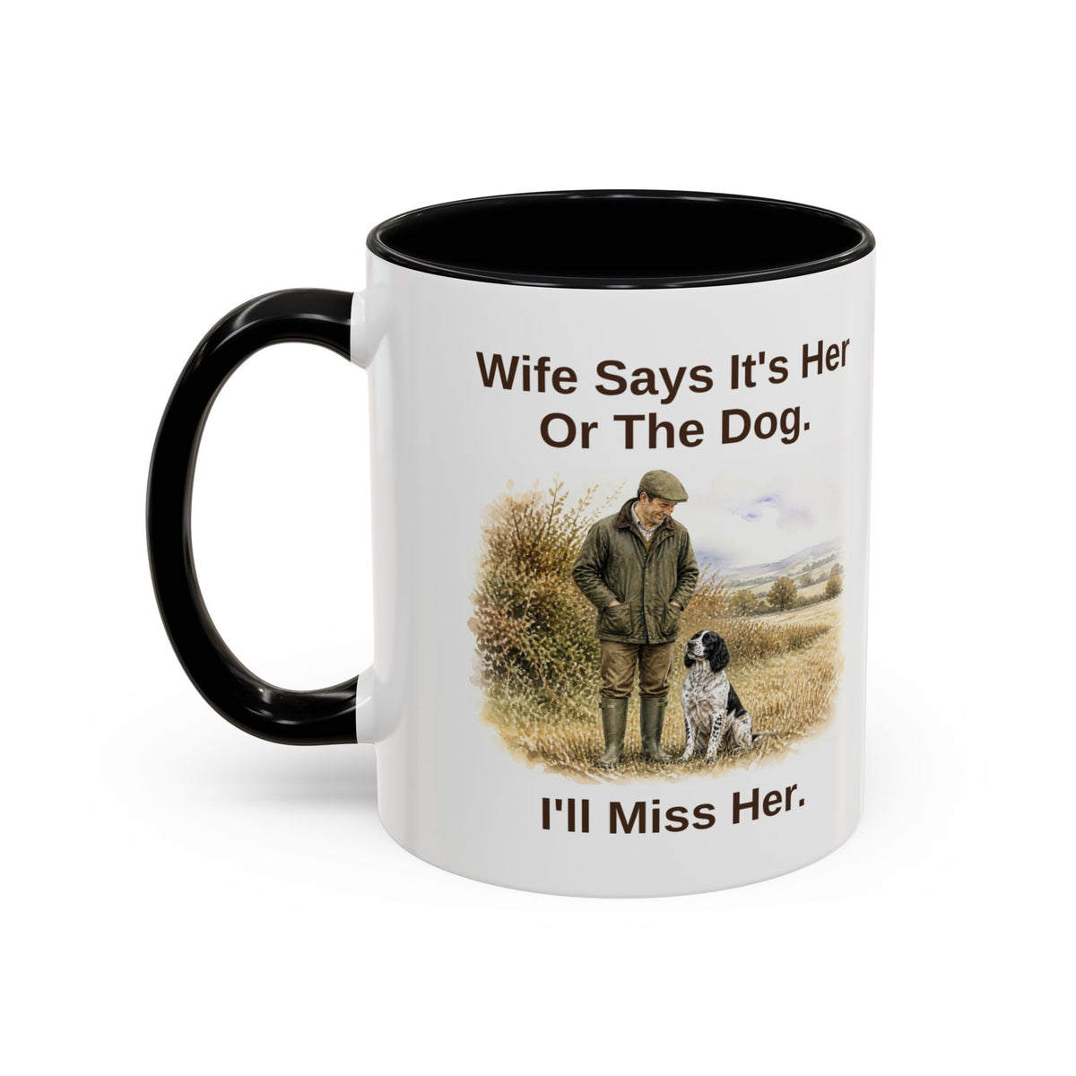 Wife Says Mug - Springer Spaniel - Black & White