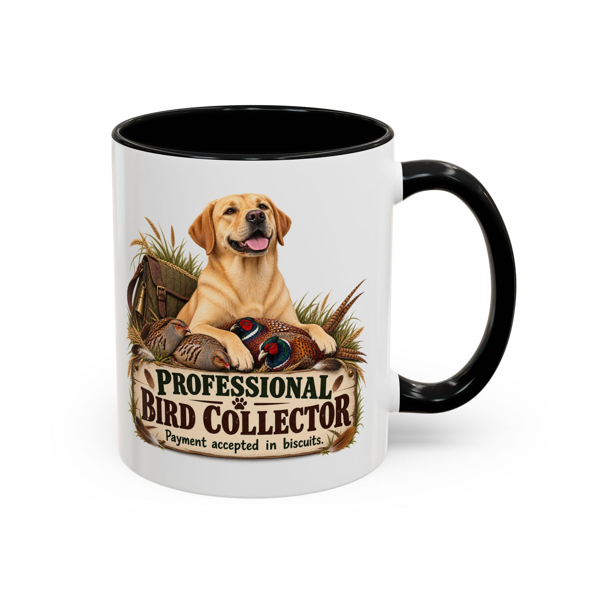 Funny Yellow Labrador Mug - Professional Bird Collector, Gundog Owner Gift, Shooting Dog Lover Coffee Mug, 11oz