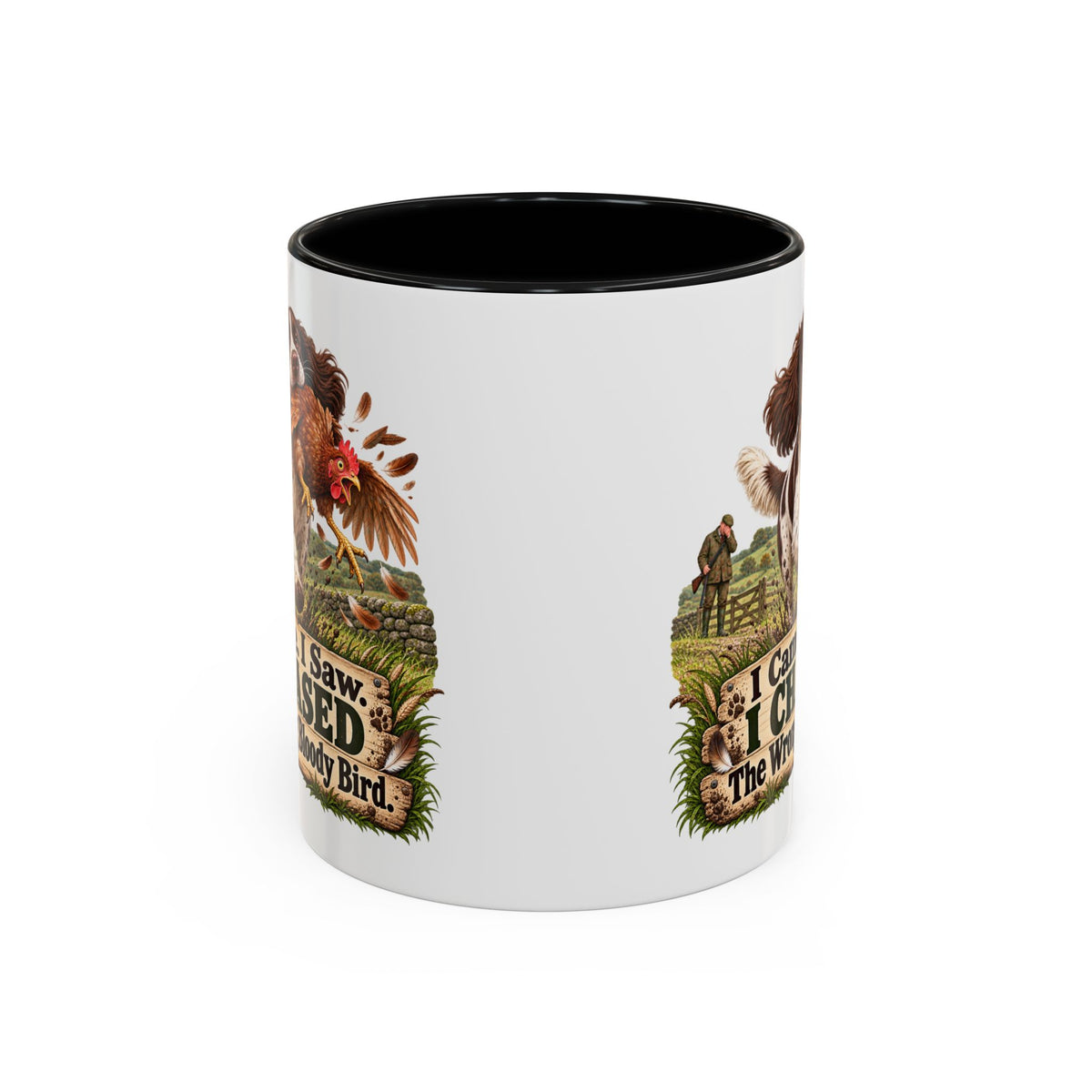 Funny Liver and White Springer Spaniel Mug - I Came I Saw I Chased the Wrong Bloody Bird, Gundog Gift, Shooting Dog Mug, 11oz