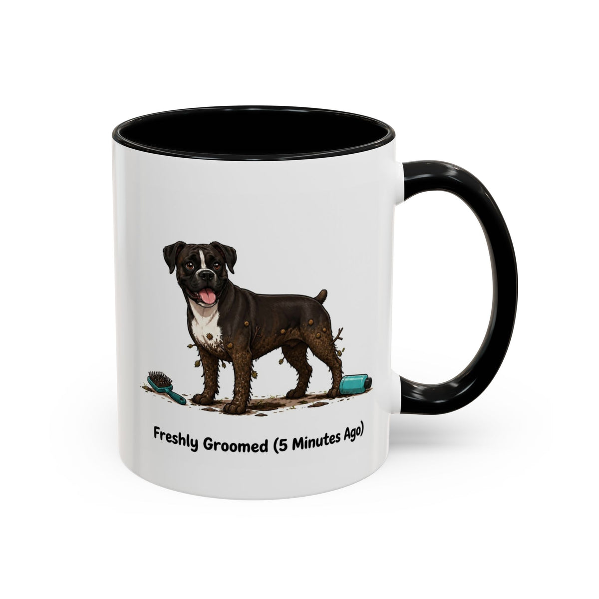 Freshly Groomed Mug - Boxer - Reverse Brindle