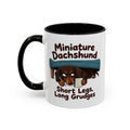 Short Legs Long Grudges Mug - Dachshund - Chocolate & Tan