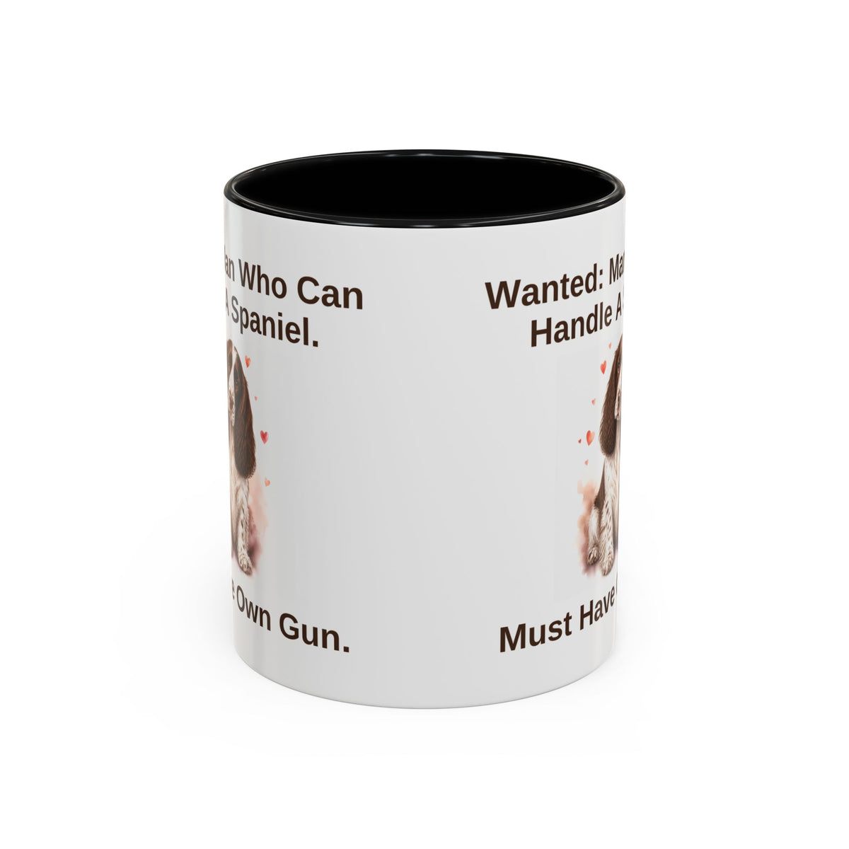Wanted Mug - Springer Spaniel - Liver & White - Man