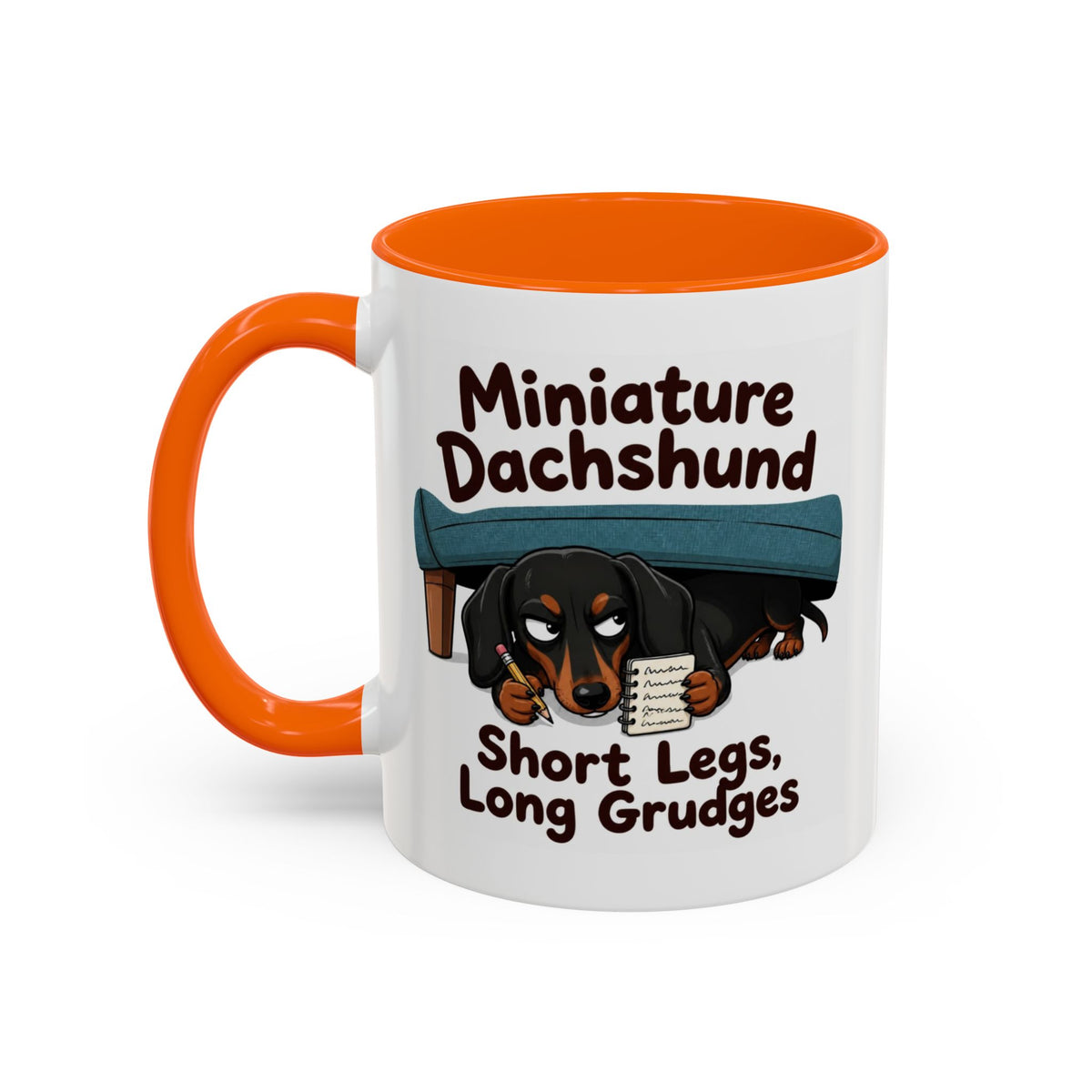 Short Legs Long Grudges Mug - Dachshund - Black & Tan