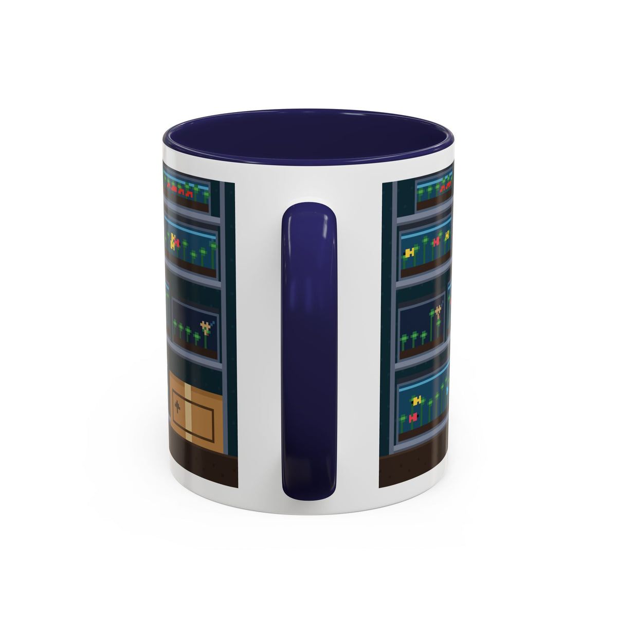 Just One More Tank Tea pixel art fishkeeper mug, 11oz ceramic – view 12