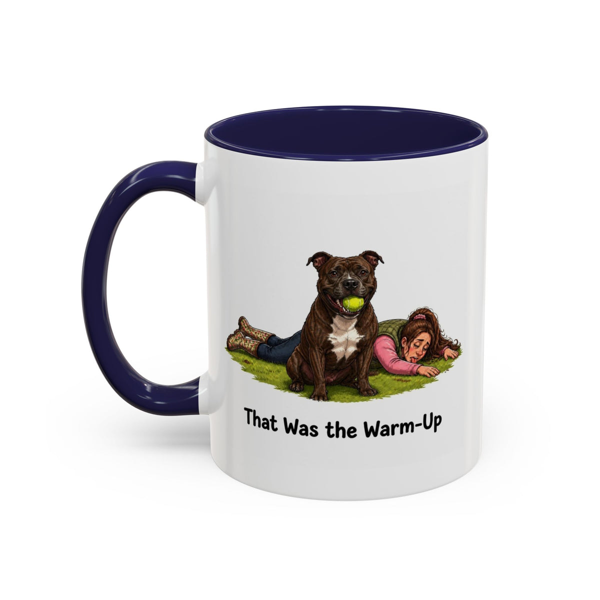Warm-Up Mug - Staffordshire Bull Terrier - Brindle - Woman