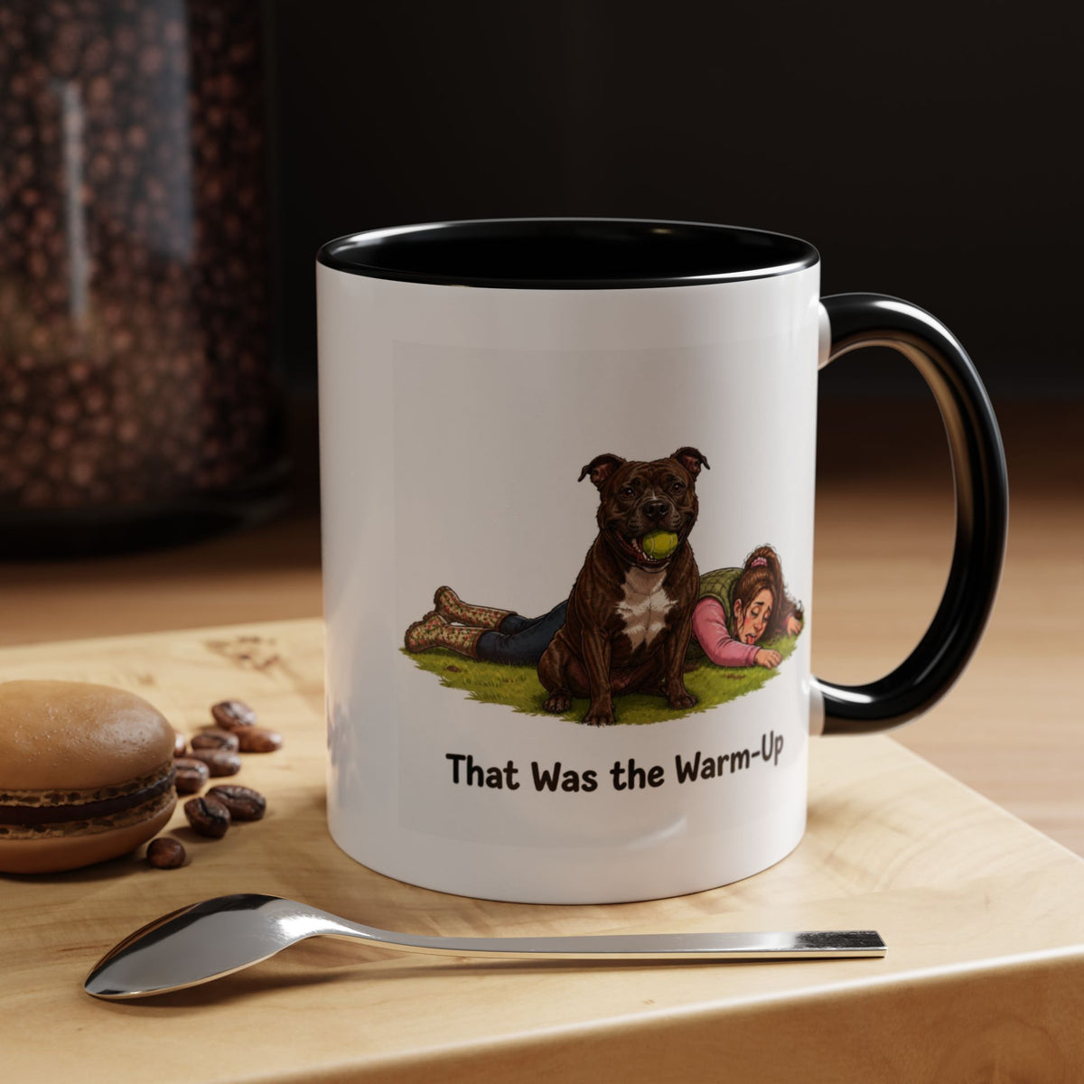 Warm-Up Mug - Staffordshire Bull Terrier - Brindle - Woman