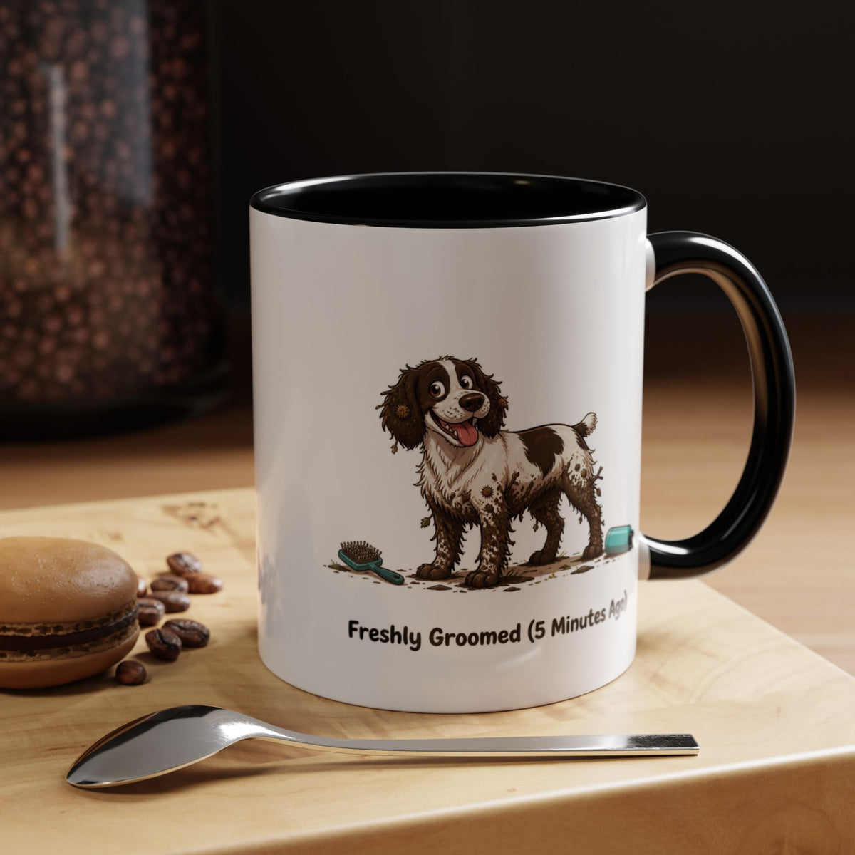 Freshly Groomed Mug - Springer Spaniel - Liver & White
