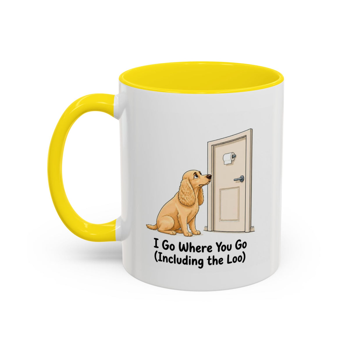 I Go Where You Go Mug - Cocker Spaniel - Yellow (Golden)
