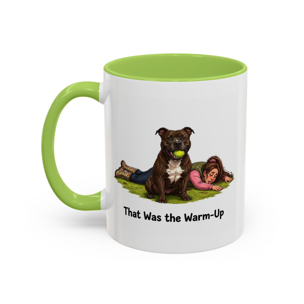Warm-Up Mug - Staffordshire Bull Terrier - Brindle - Woman