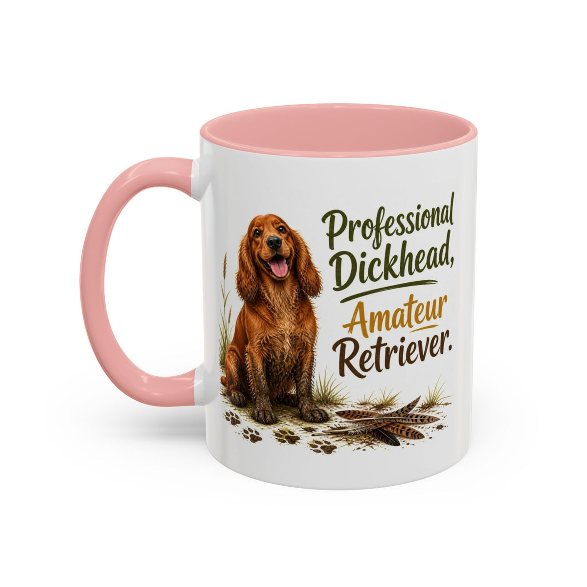 Funny Red Cocker Spaniel Mug - Professional Dickhead, Amateur Retriever, Working Gun Dog Gift, Pheasant Shooting Mug, 11oz