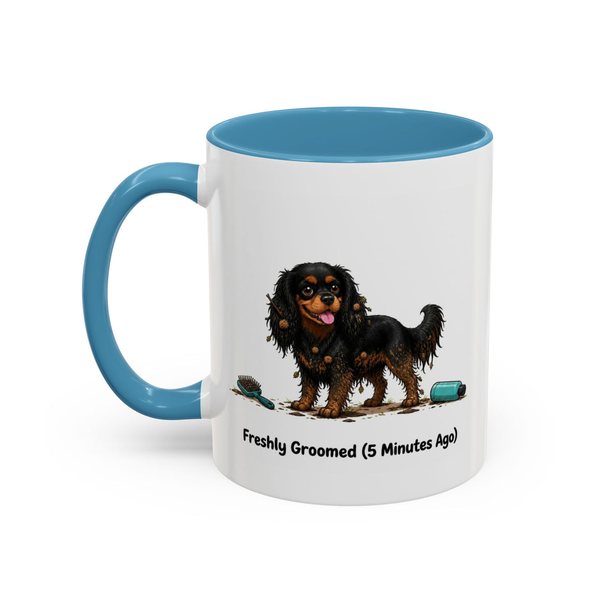 Freshly Groomed Mug - Cavalier King Charles Spaniel - Black & Tan