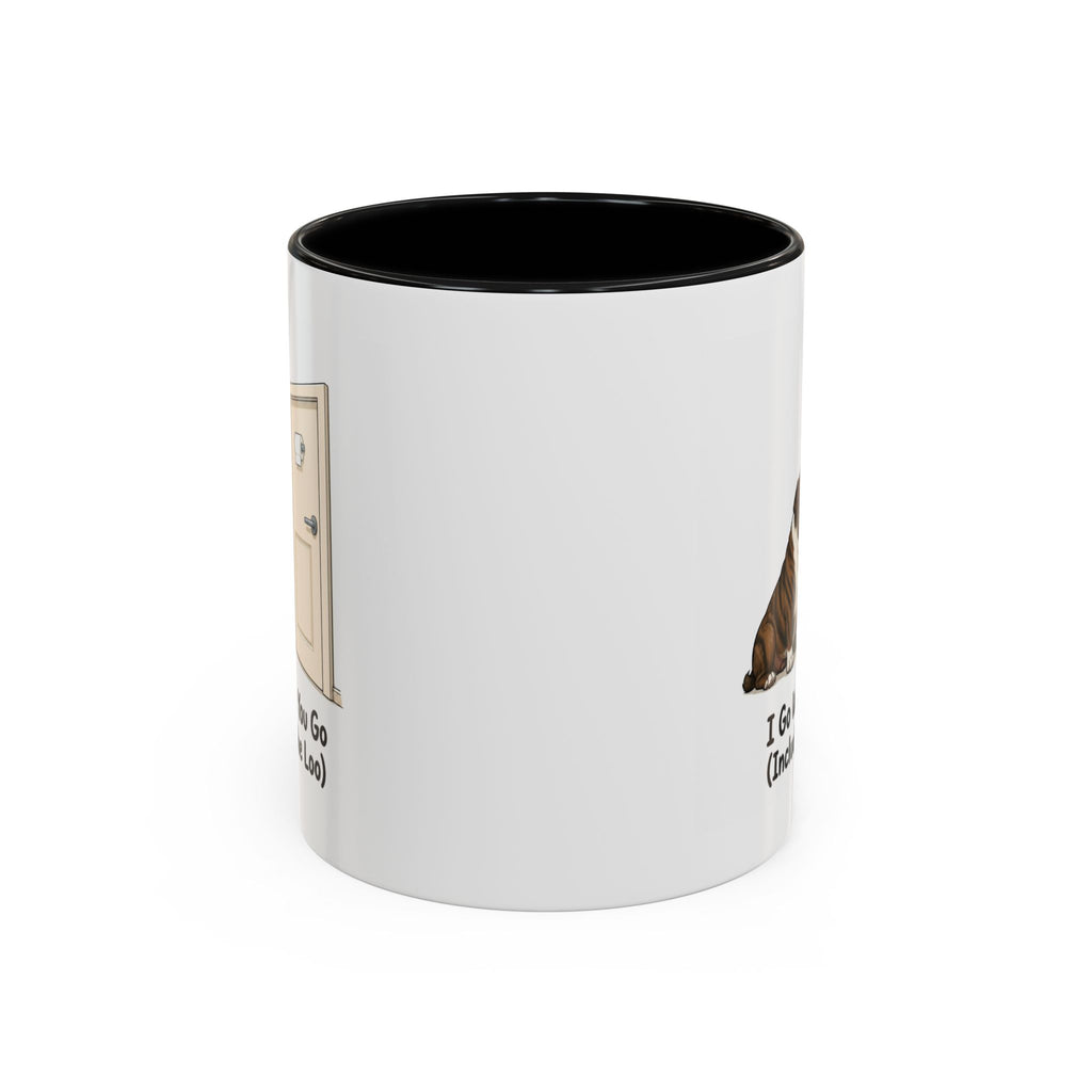 I Go Where You Go Mug - Bulldog - Brindle