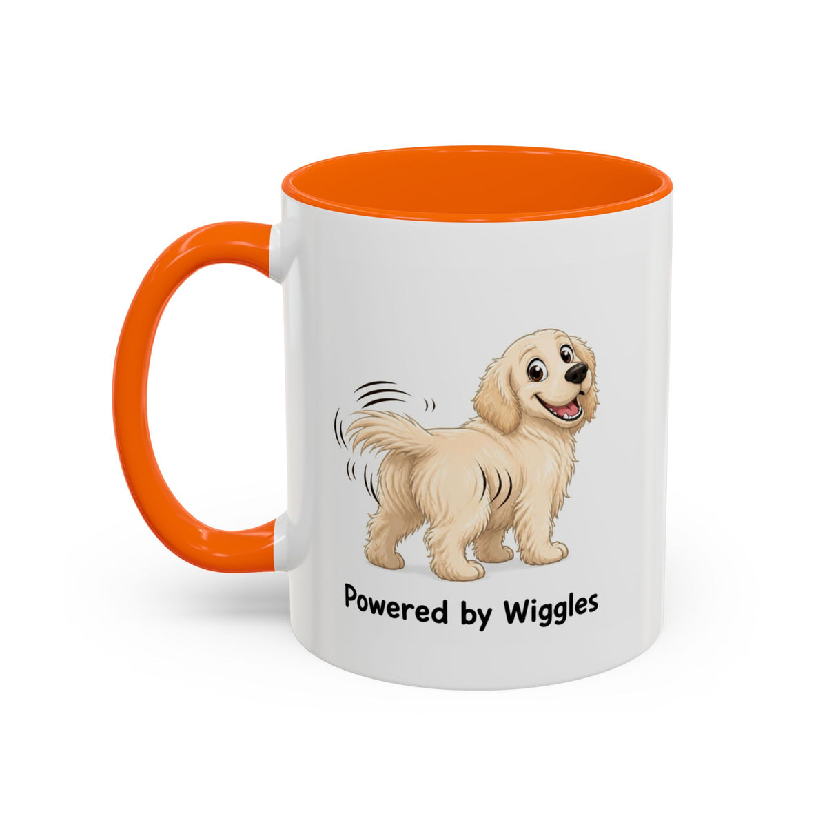 Powered by Wiggles Mug - Golden Retriever - Cream