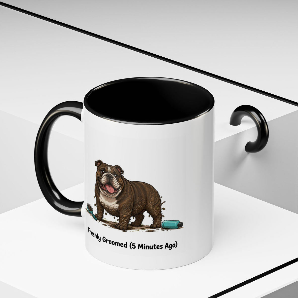 Freshly Groomed Mug - Bulldog - Brindle