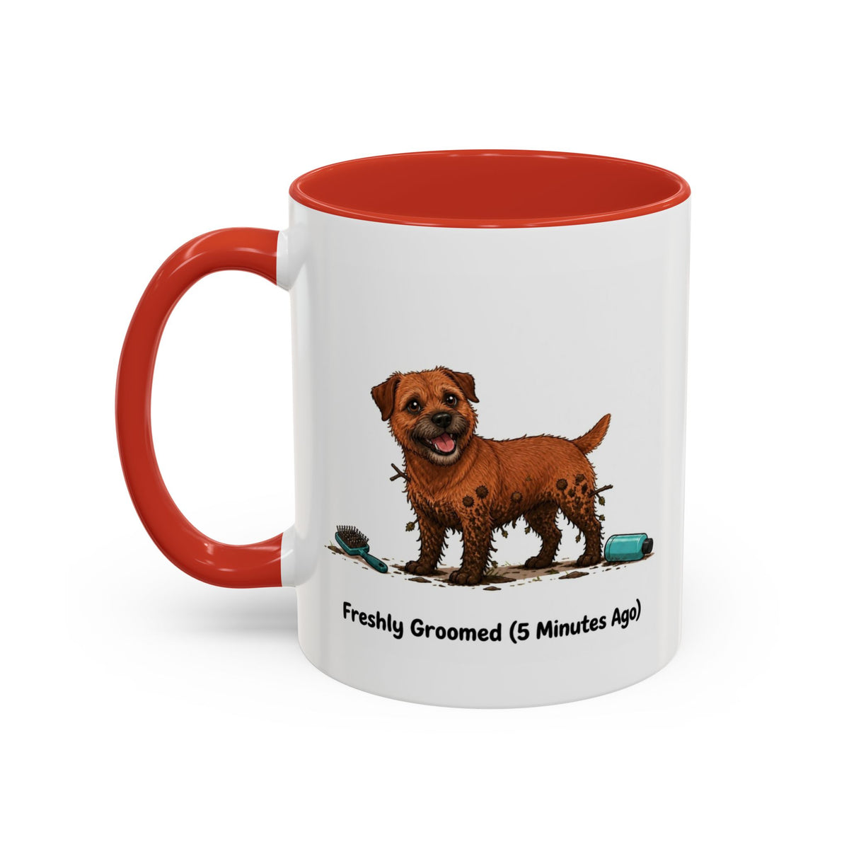 Freshly Groomed Mug - Border Terrier - Red