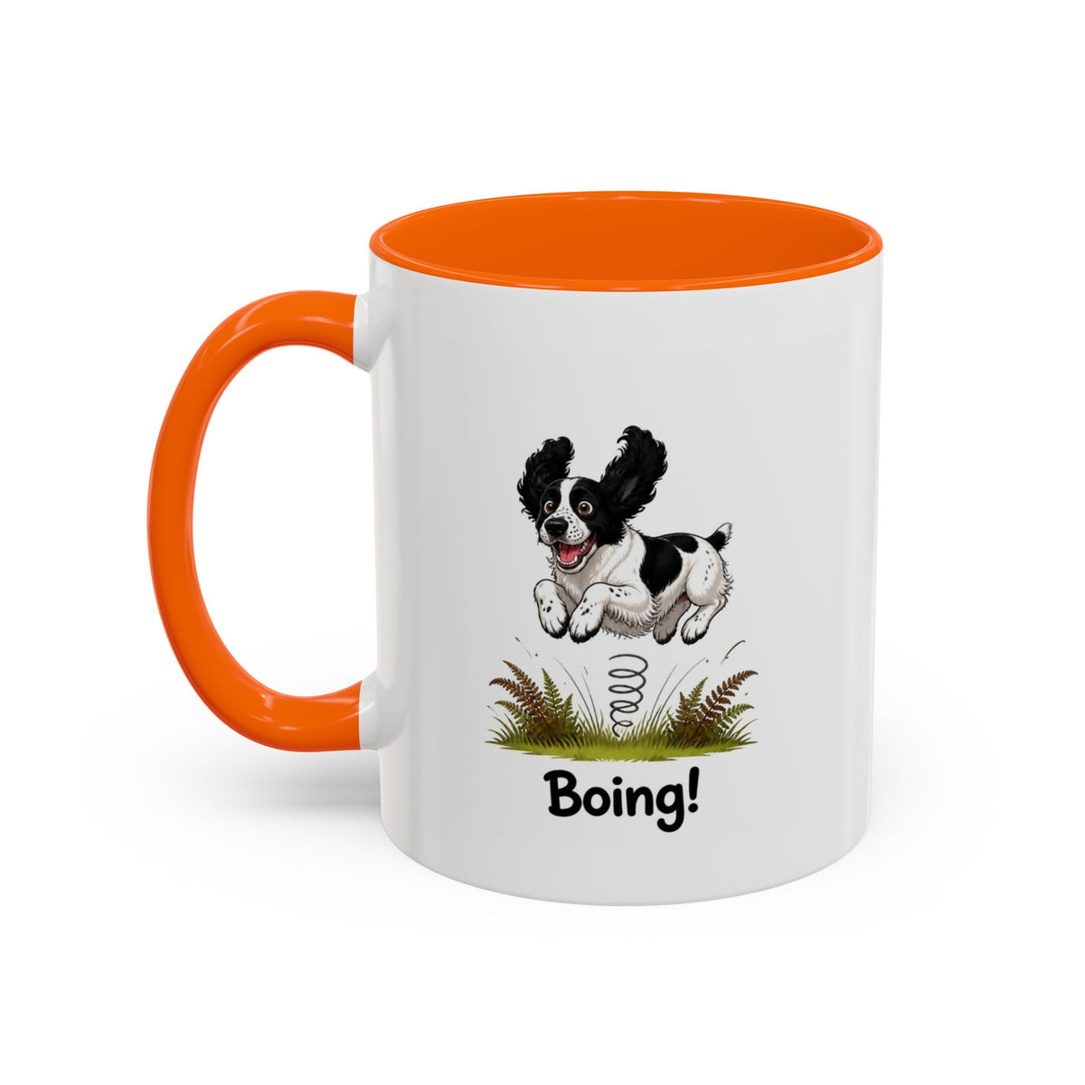 Boing Mug - Springer Spaniel - Black & White