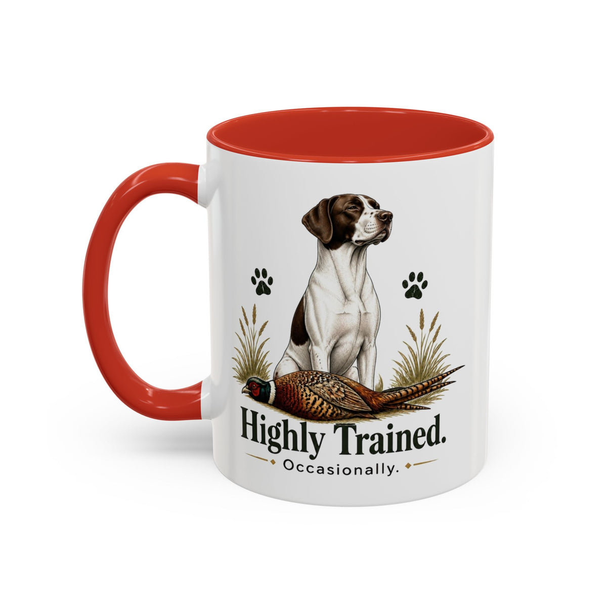 Funny English Pointer Mug - Highly Trained Occasionally, Gundog Owner Gift, Shooting Dog Lover Coffee Mug, 11oz
