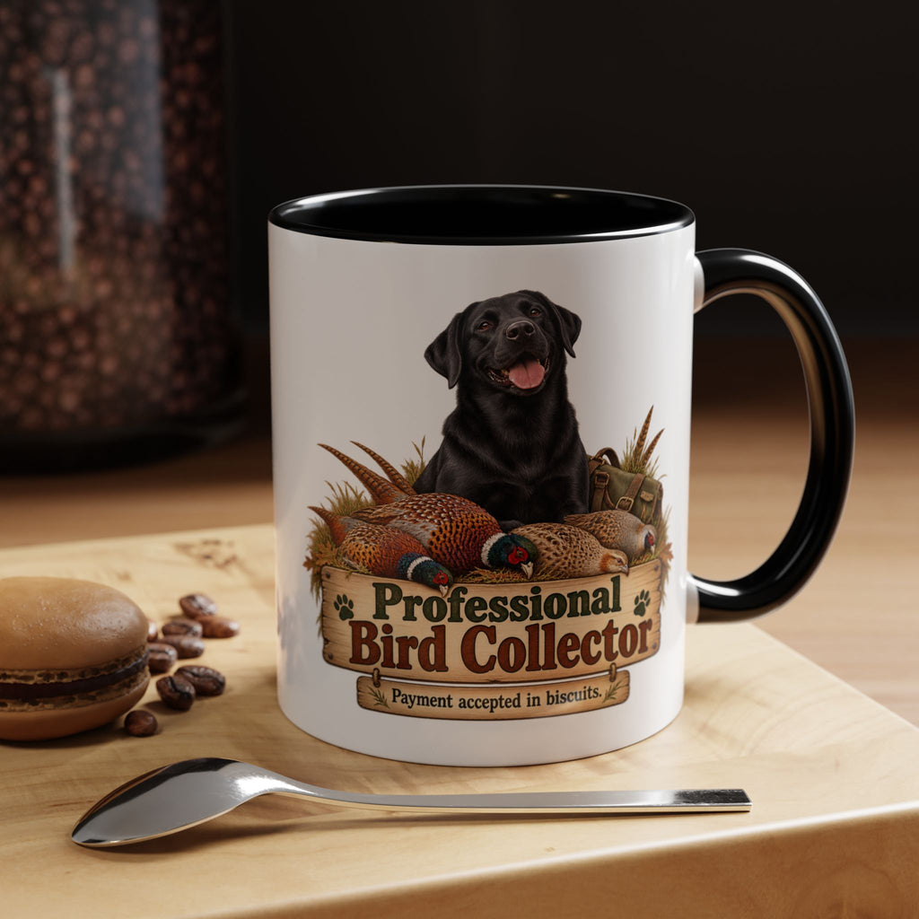 Funny Black Labrador Mug - Professional Bird Collector, Gundog Owner Gift, Shooting Dog Lover Coffee Mug, 11oz