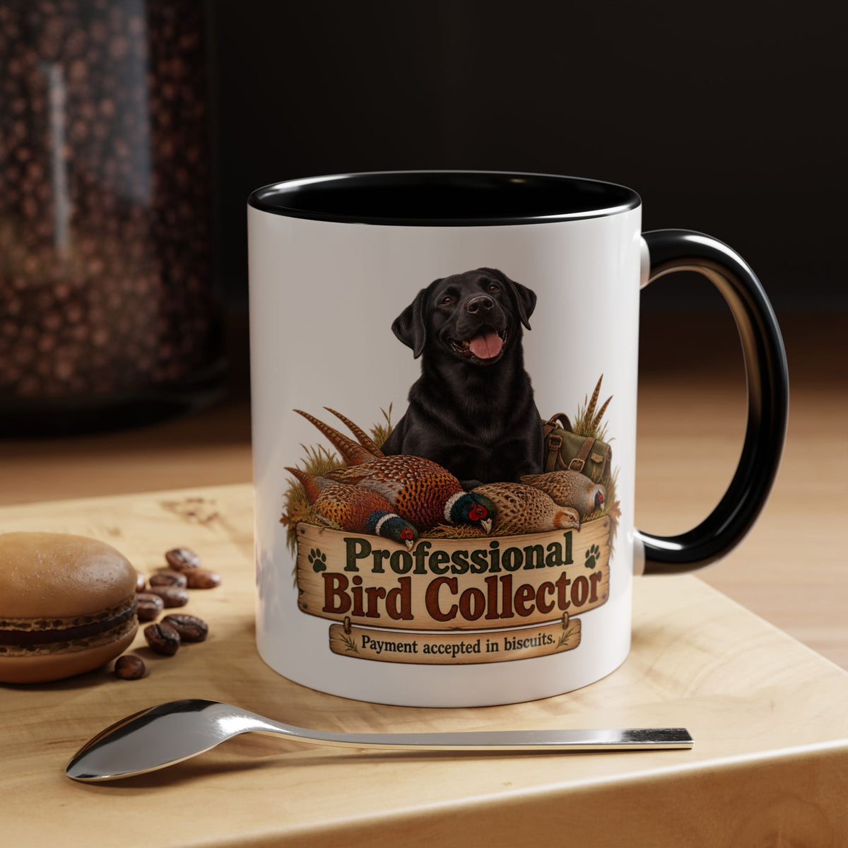 Funny Black Labrador Mug - Professional Bird Collector, Gundog Owner Gift, Shooting Dog Lover Coffee Mug, 11oz