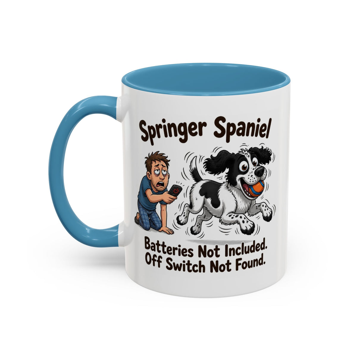 Off Switch Mug - Springer - Black & White - Man