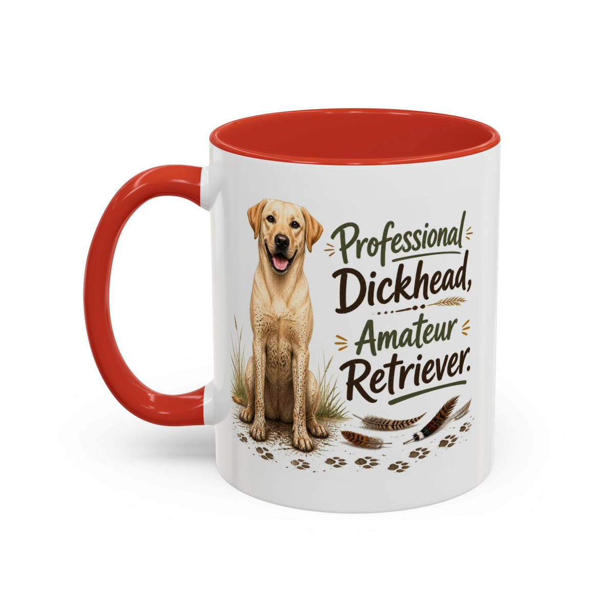 Funny Yellow Labrador Mug - Professional Dickhead, Amateur Retriever, Working Gun Dog Gift, Pheasant Shooting Mug, 11oz