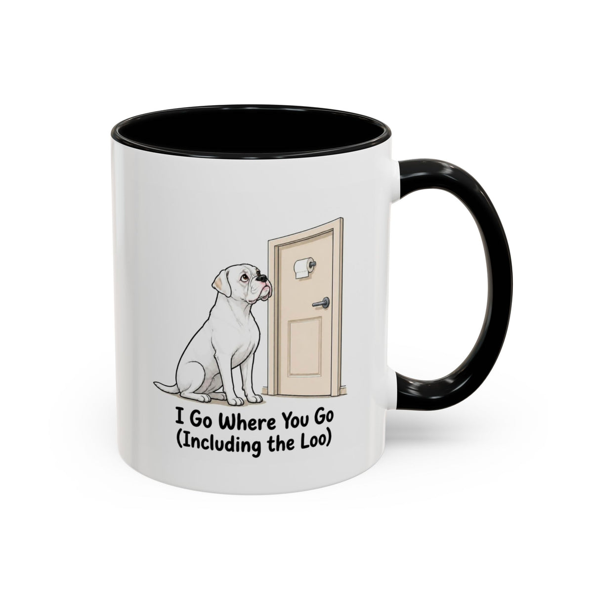 I Go Where You Go Mug - Boxer - White
