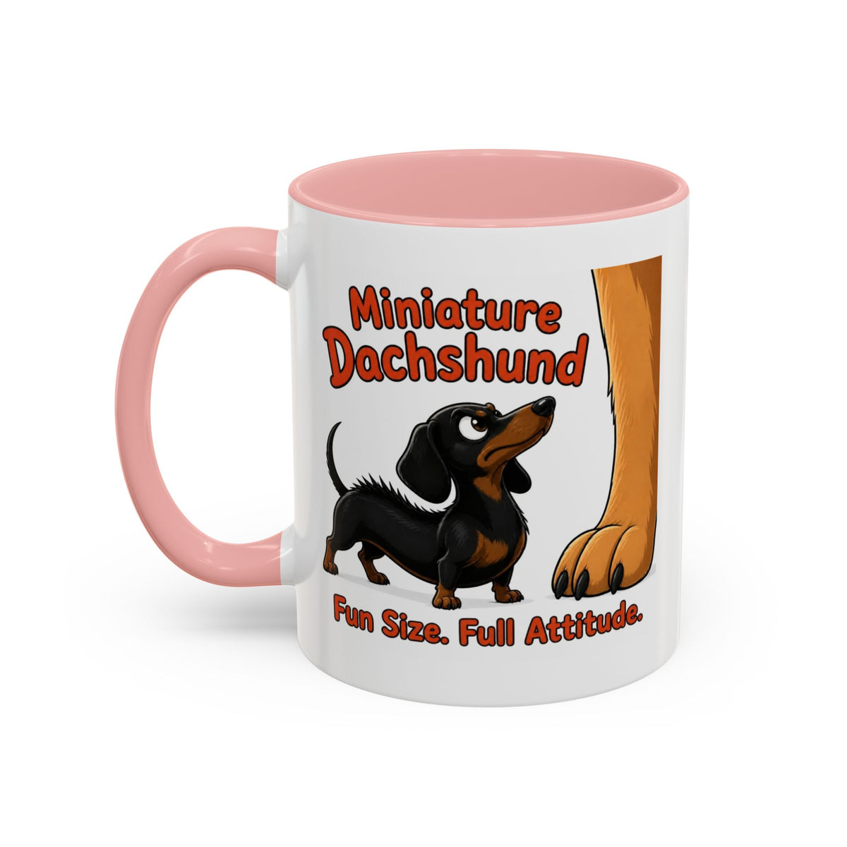 Fun Size Full Attitude Mug - Dachshund - Black & Tan