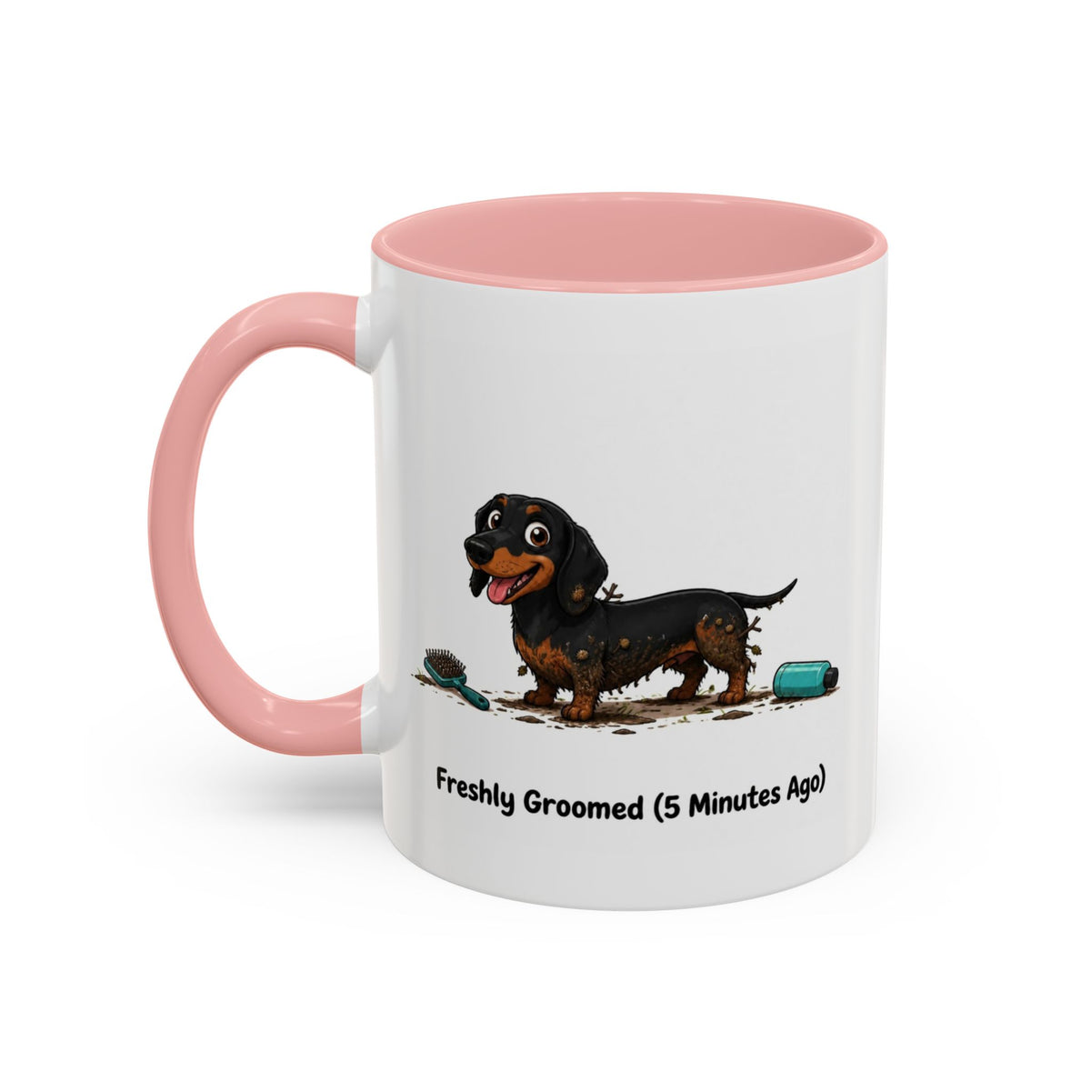 Freshly Groomed Mug - Mini Smooth Dachshund - Black & Tan