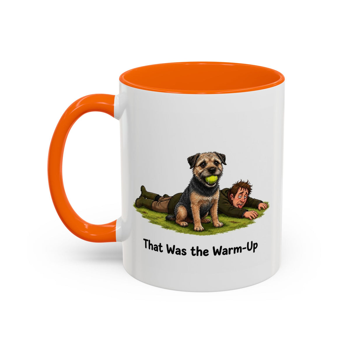 Warm-Up Mug - Border Terrier - Blue & Tan - Man