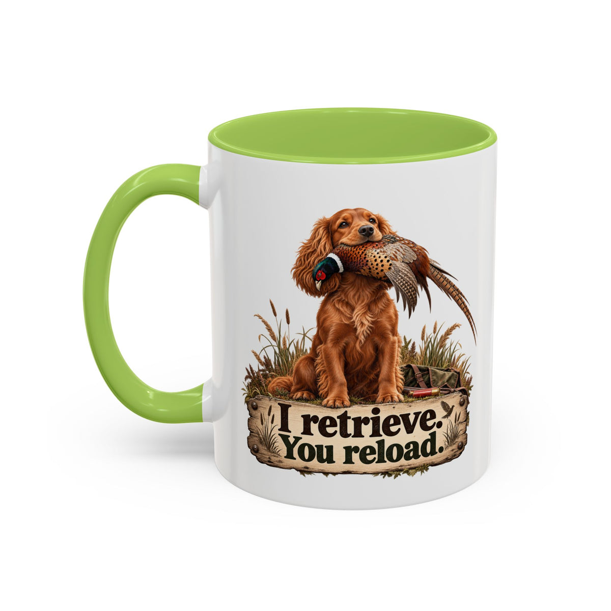 Funny Red Cocker Spaniel Mug - I Retrieve You Reload, Gundog Owner Gift, Shooting Dog Lover Coffee Mug, 11oz