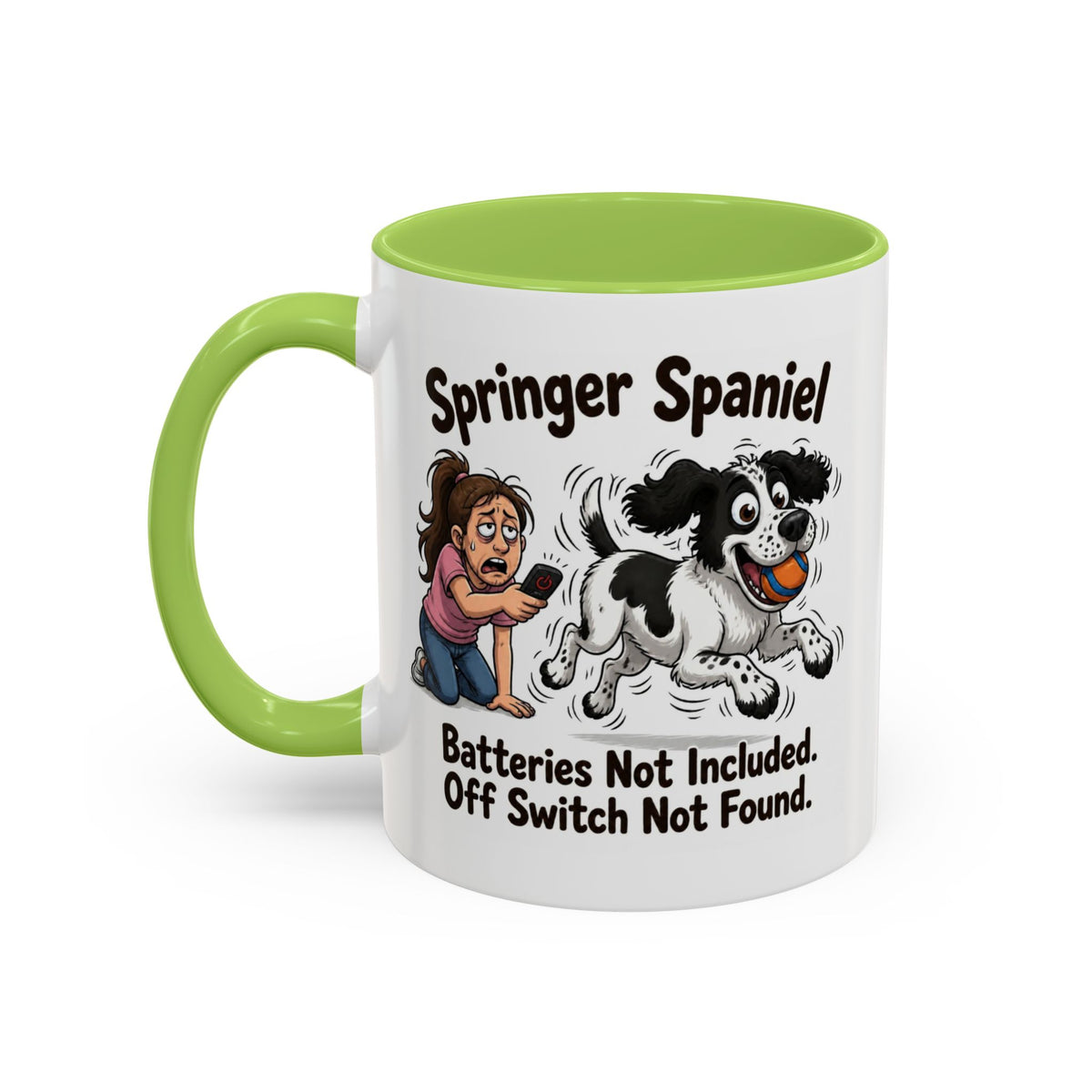 Off Switch Mug - Springer - Black & White - Woman
