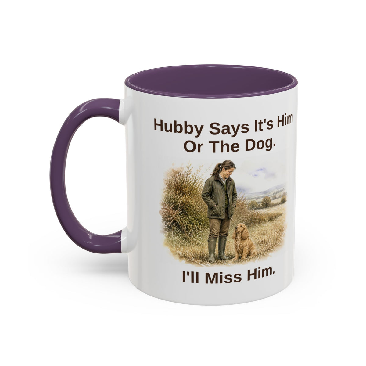 Hubby Says Mug - Cocker Spaniel - Yellow (Golden) - Brunette