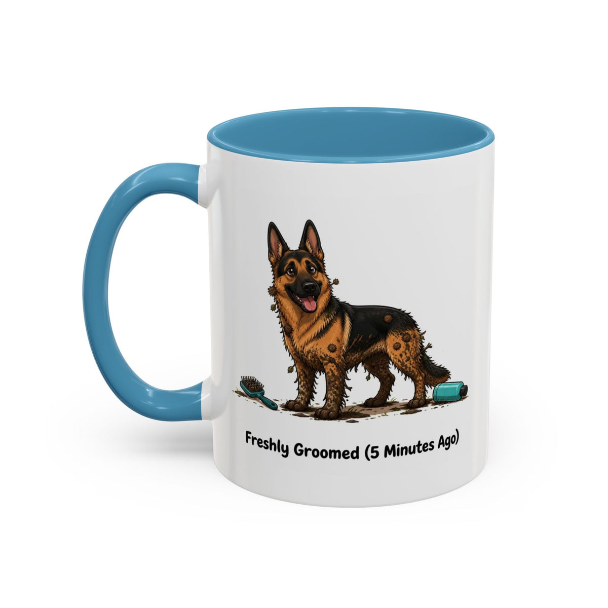 Freshly Groomed Mug - German Shepherd - Black & Tan