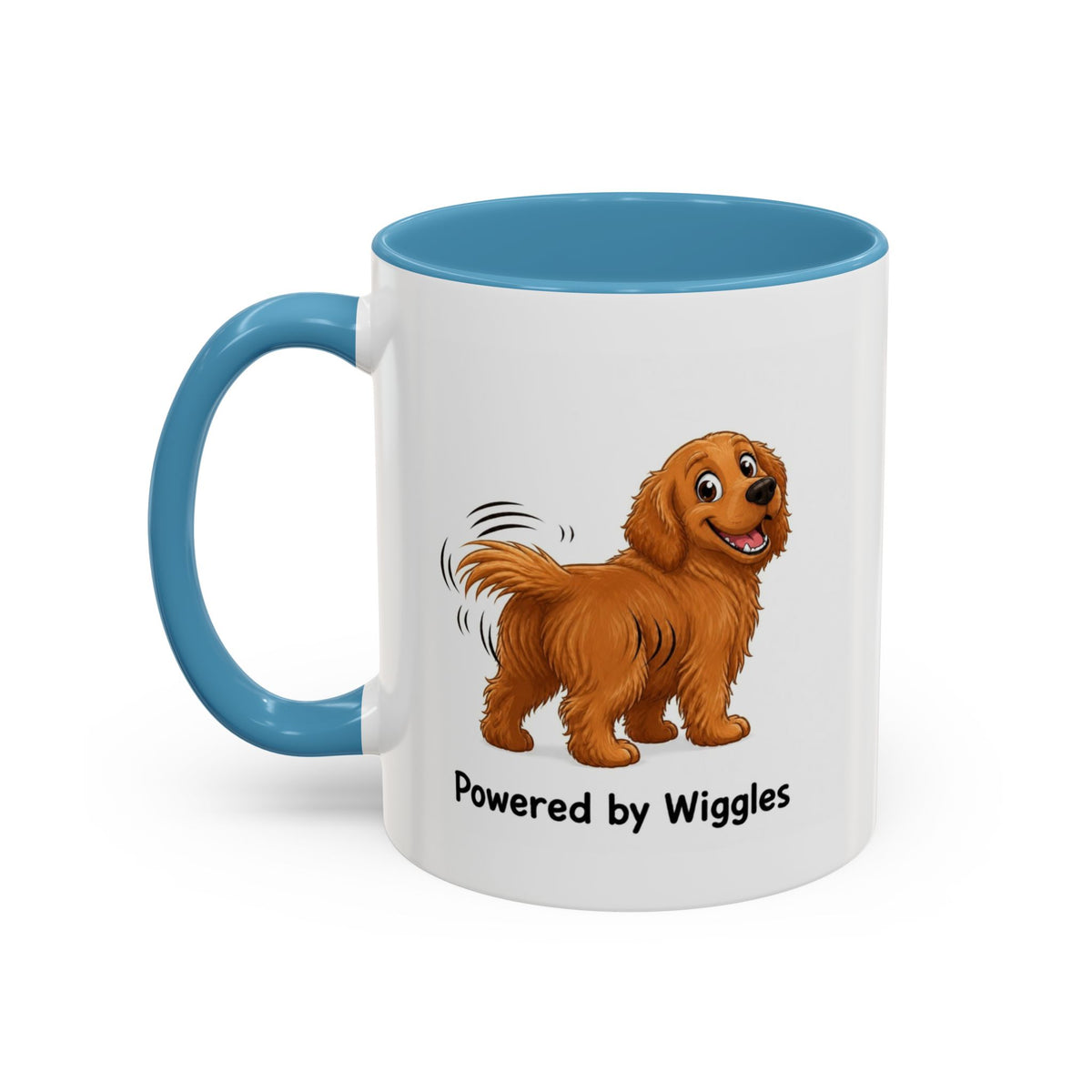 Powered by Wiggles Mug - Golden Retriever - Dark Golden