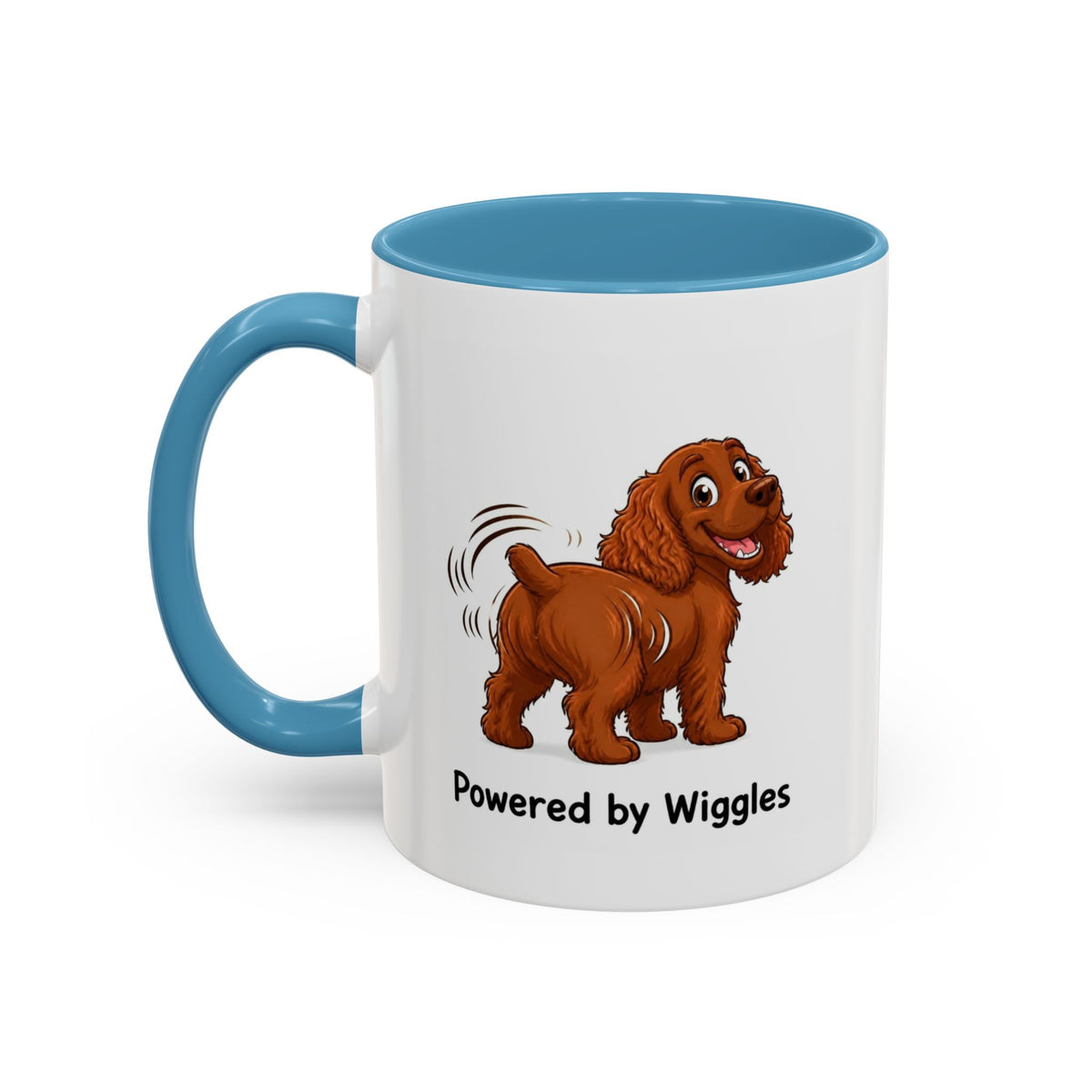 Powered by Wiggles Mug - Cocker Spaniel - Red