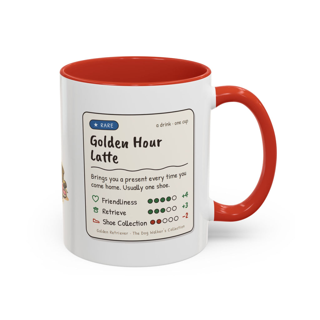 Funny golden retriever mug, dog with a stolen shoe – view 20