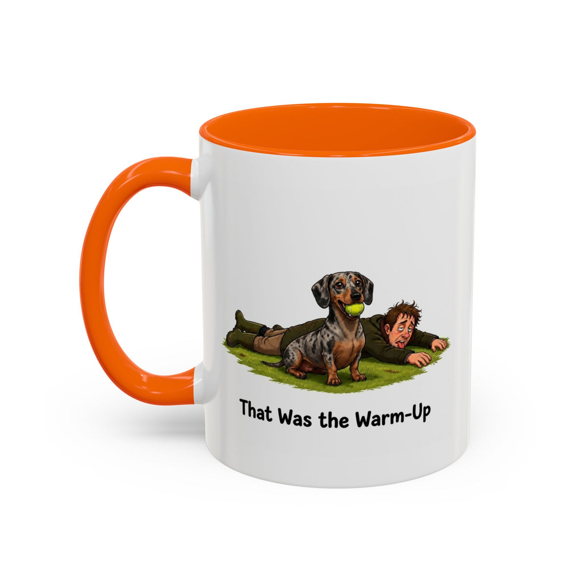 Warm-Up Mug - Mini Smooth Dachshund - Dapple - Man