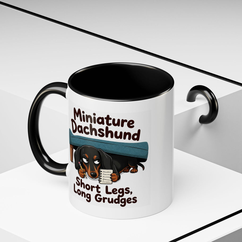 Short Legs Long Grudges Mug - Dachshund - Black & Tan