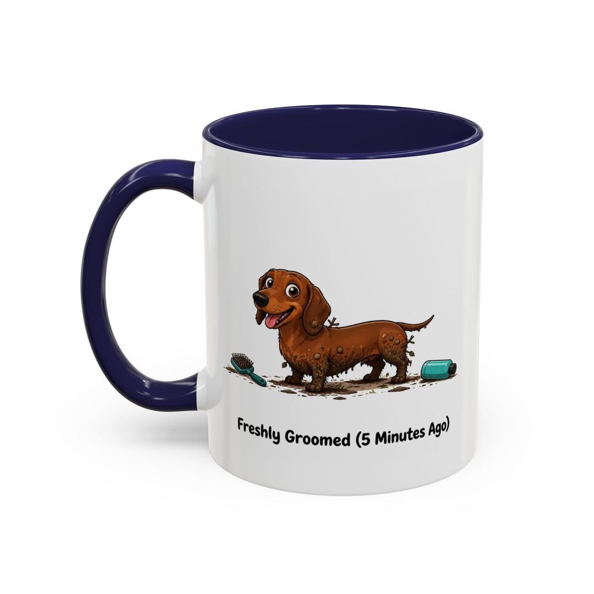 Freshly Groomed Mug - Mini Smooth Dachshund - Red