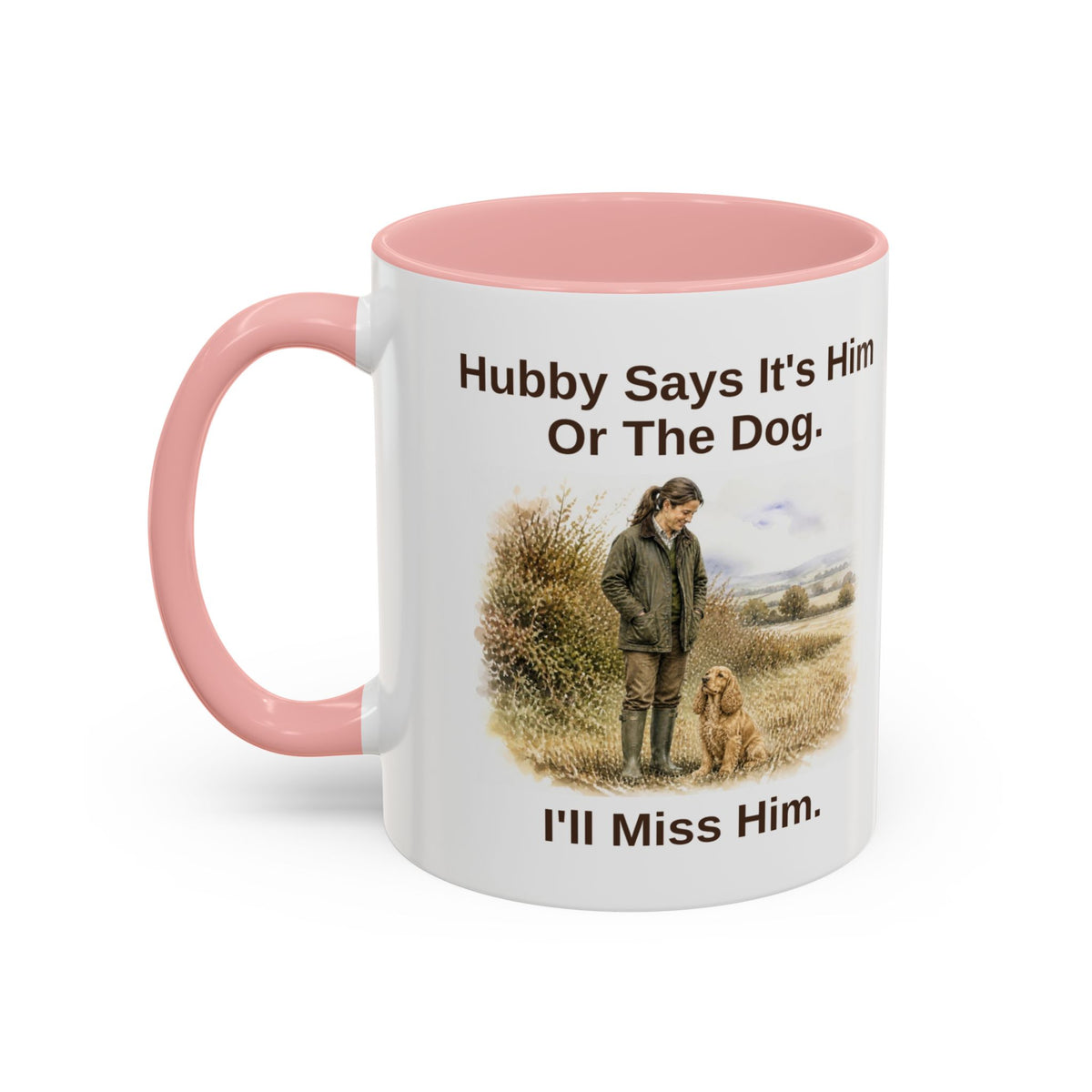 Hubby Says Mug - Cocker Spaniel - Yellow (Golden) - Brunette