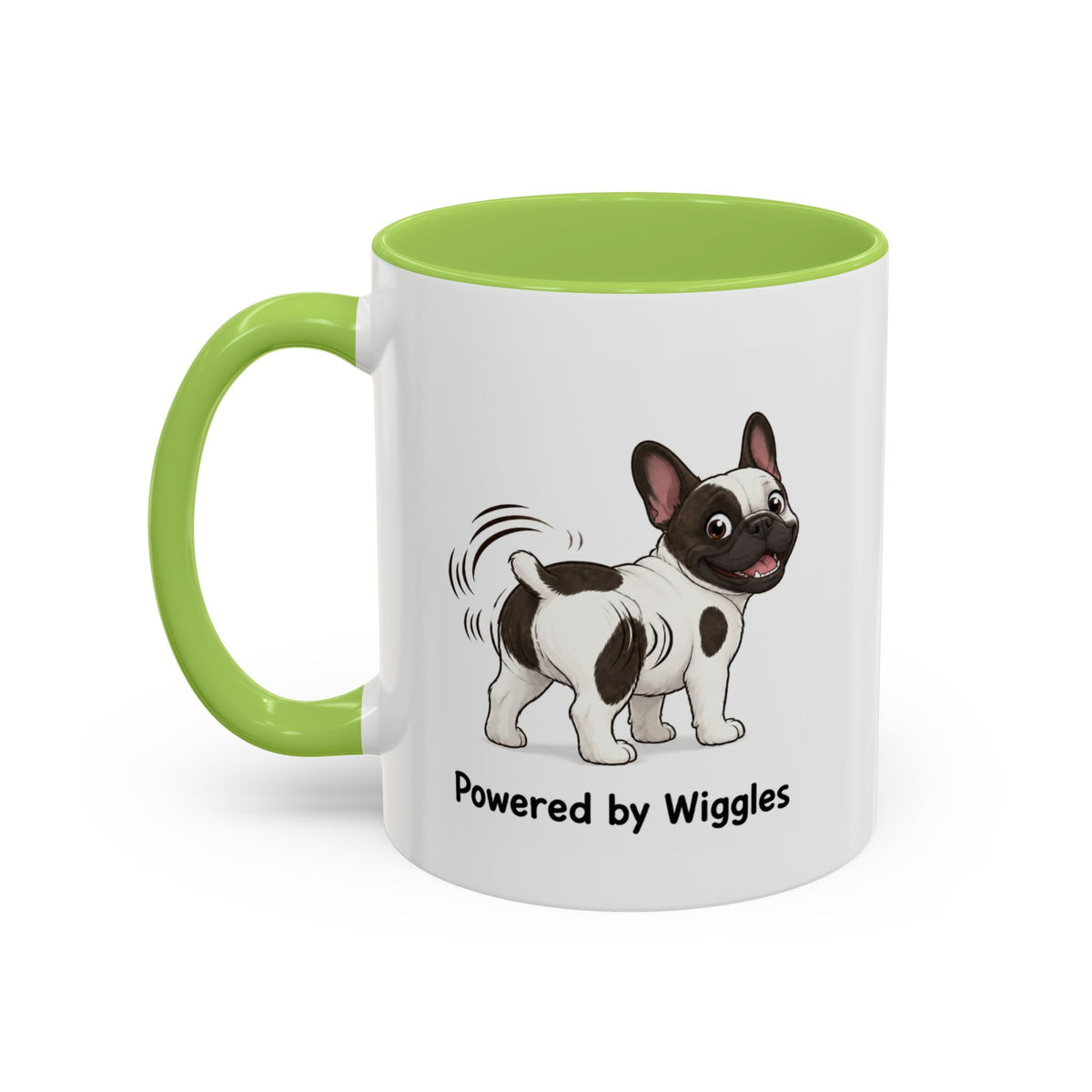 Powered by Wiggles Mug - French Bulldog - Pied