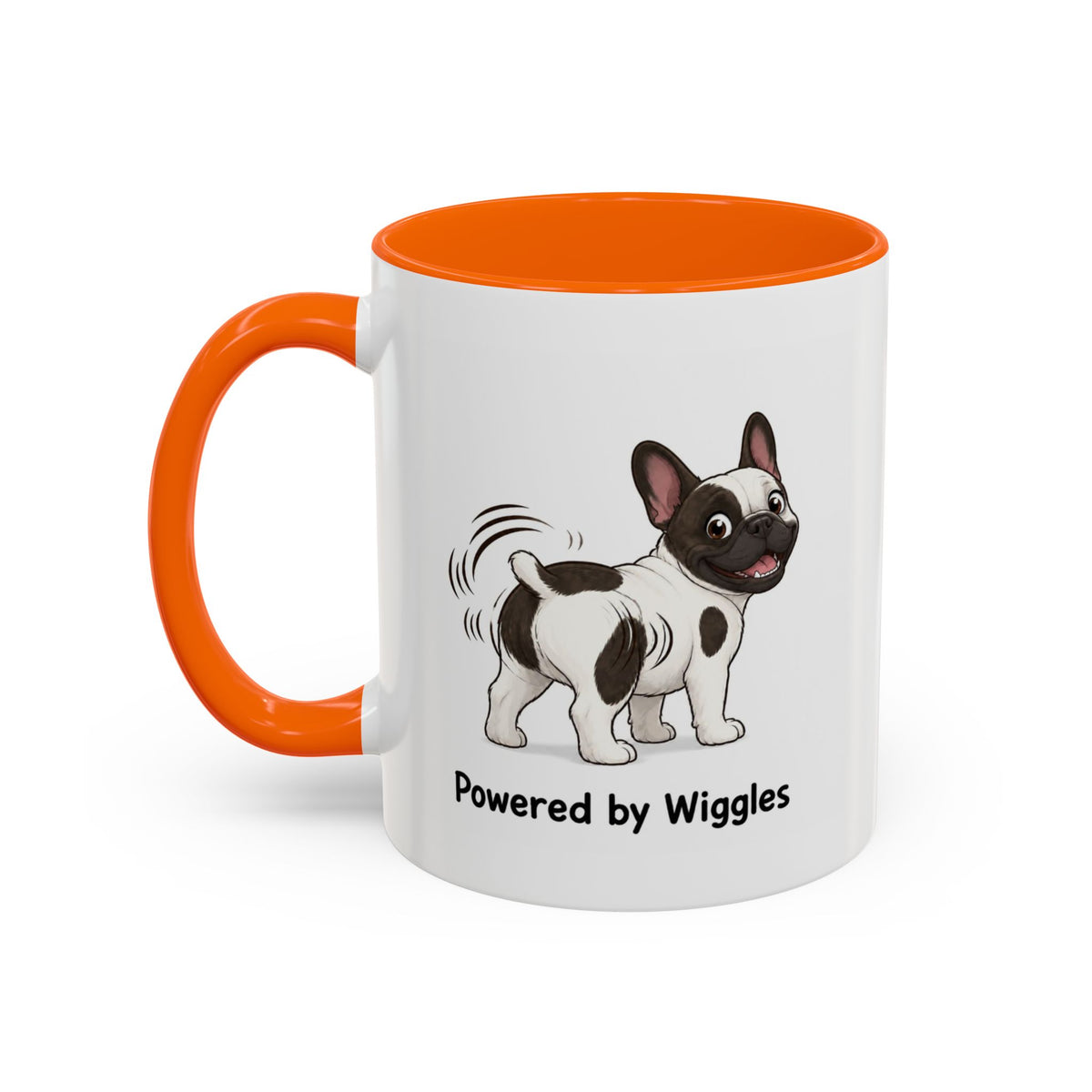 Powered by Wiggles Mug - French Bulldog - Pied
