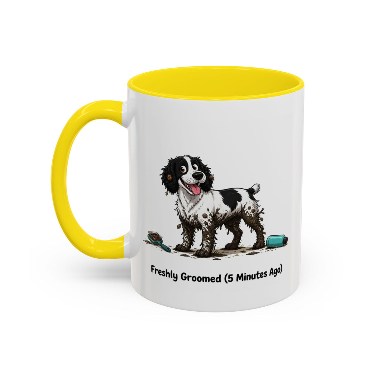 Freshly Groomed Mug - Springer Spaniel - Black & White
