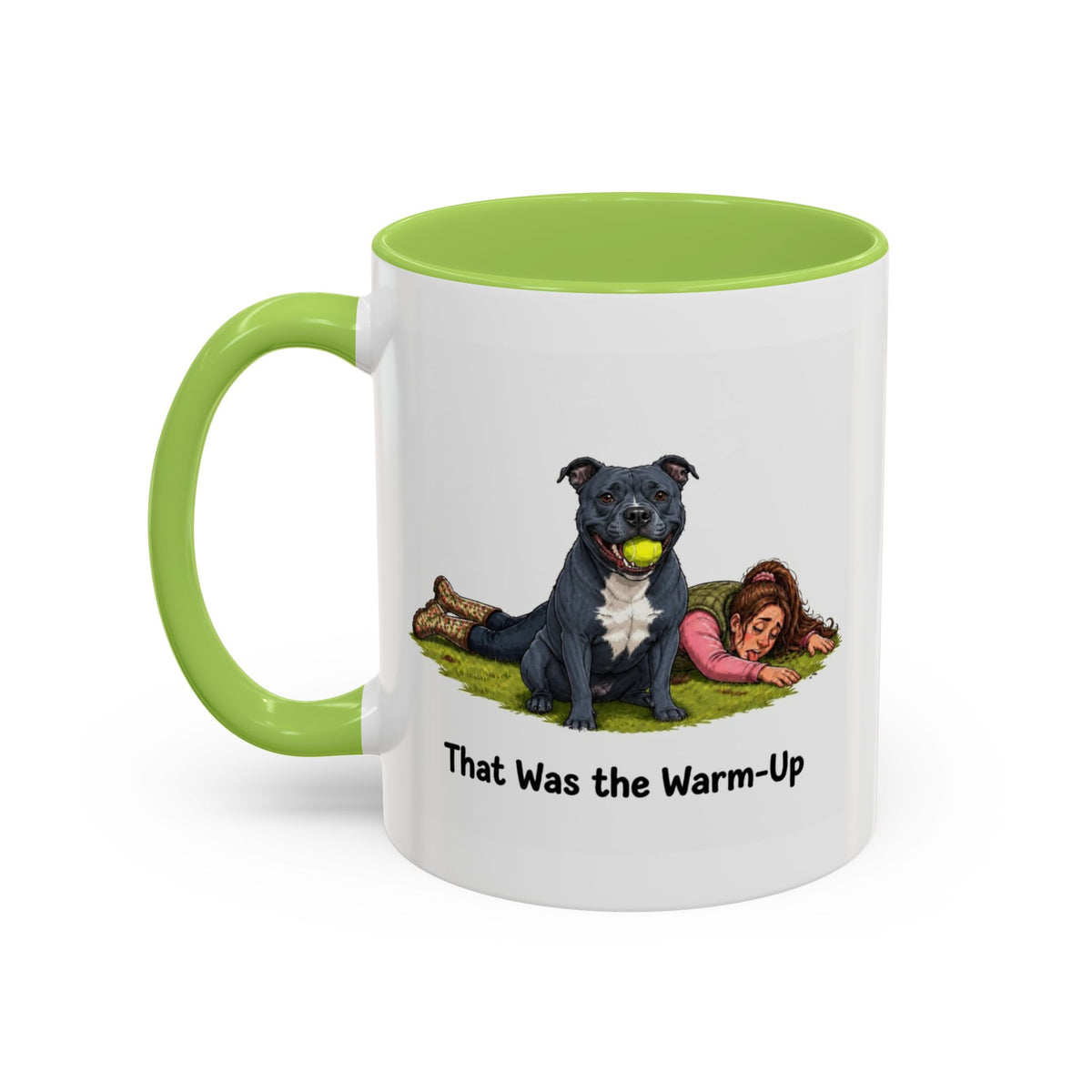 Warm-Up Mug - Staffordshire Bull Terrier - Blue - Woman
