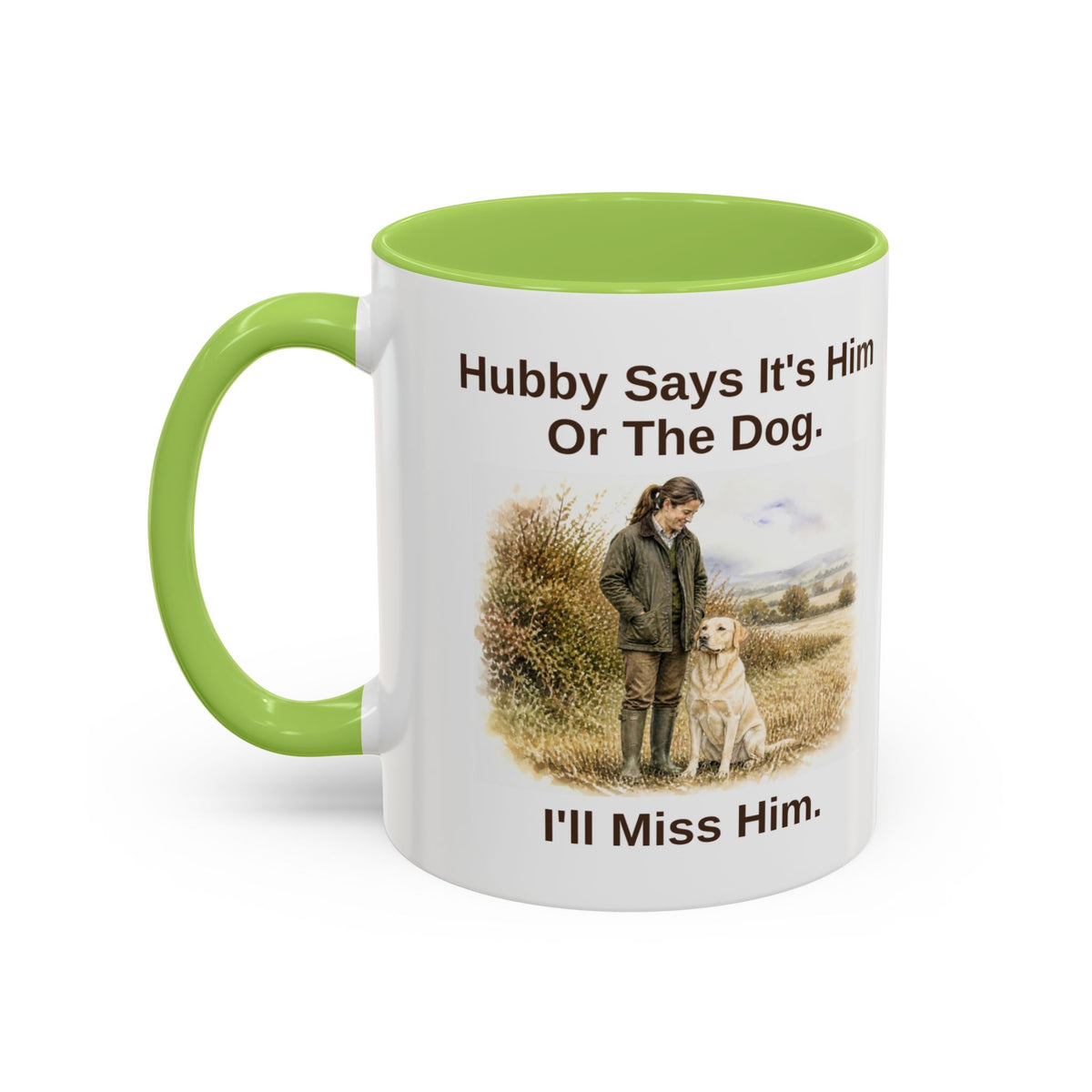 Hubby Says Mug - Labrador - Yellow - Brunette